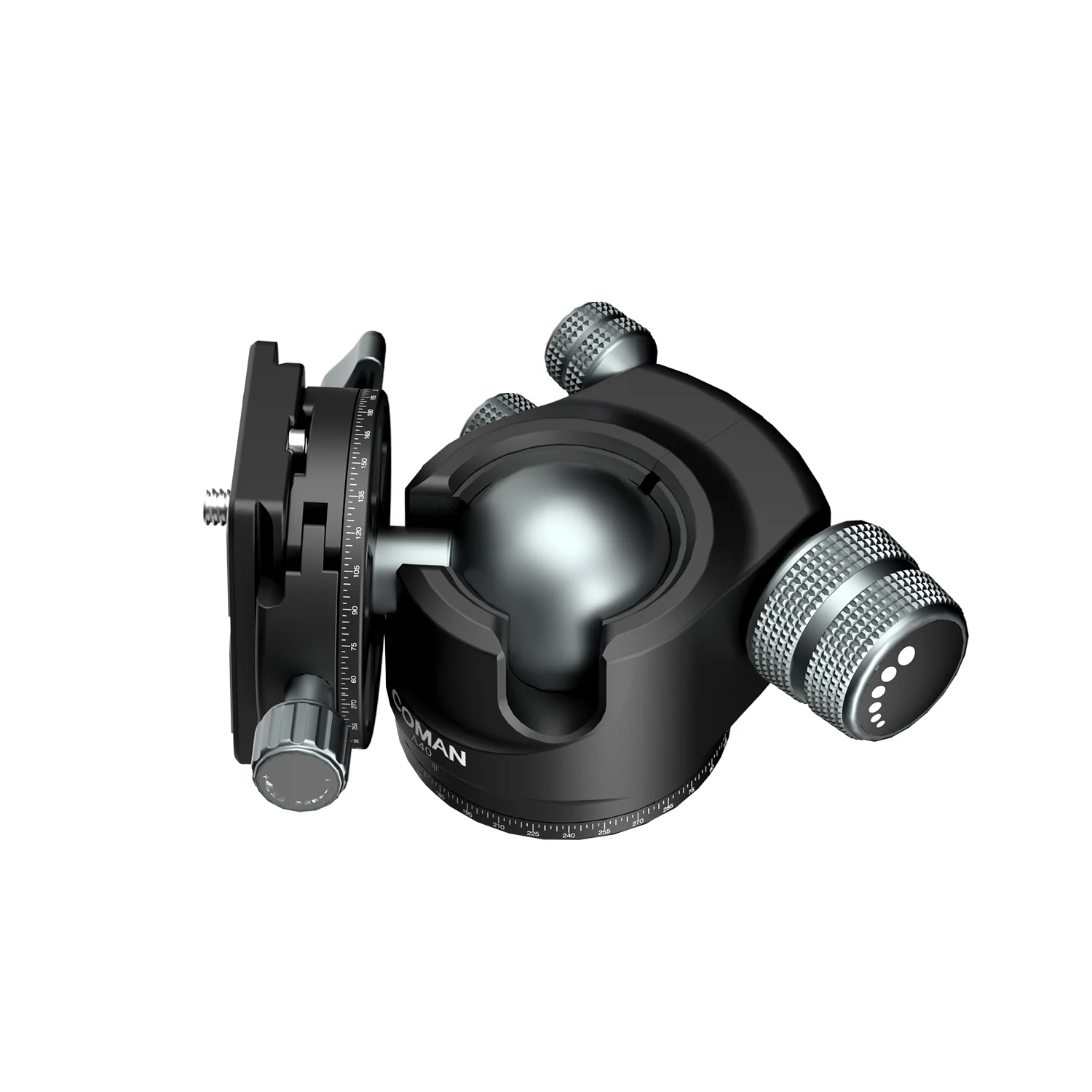 COMAN A40 Panoramic Ball Head 1.57in Low Profile 44lb Load Capacity - Image 4