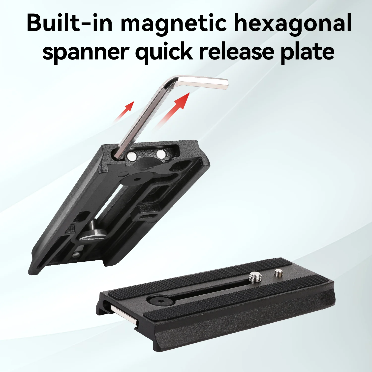 COMAN BM120S CNC Aluminum Quick Release Plate for Tripod Video Heads Q5S & Q6 & V5 - Image 12