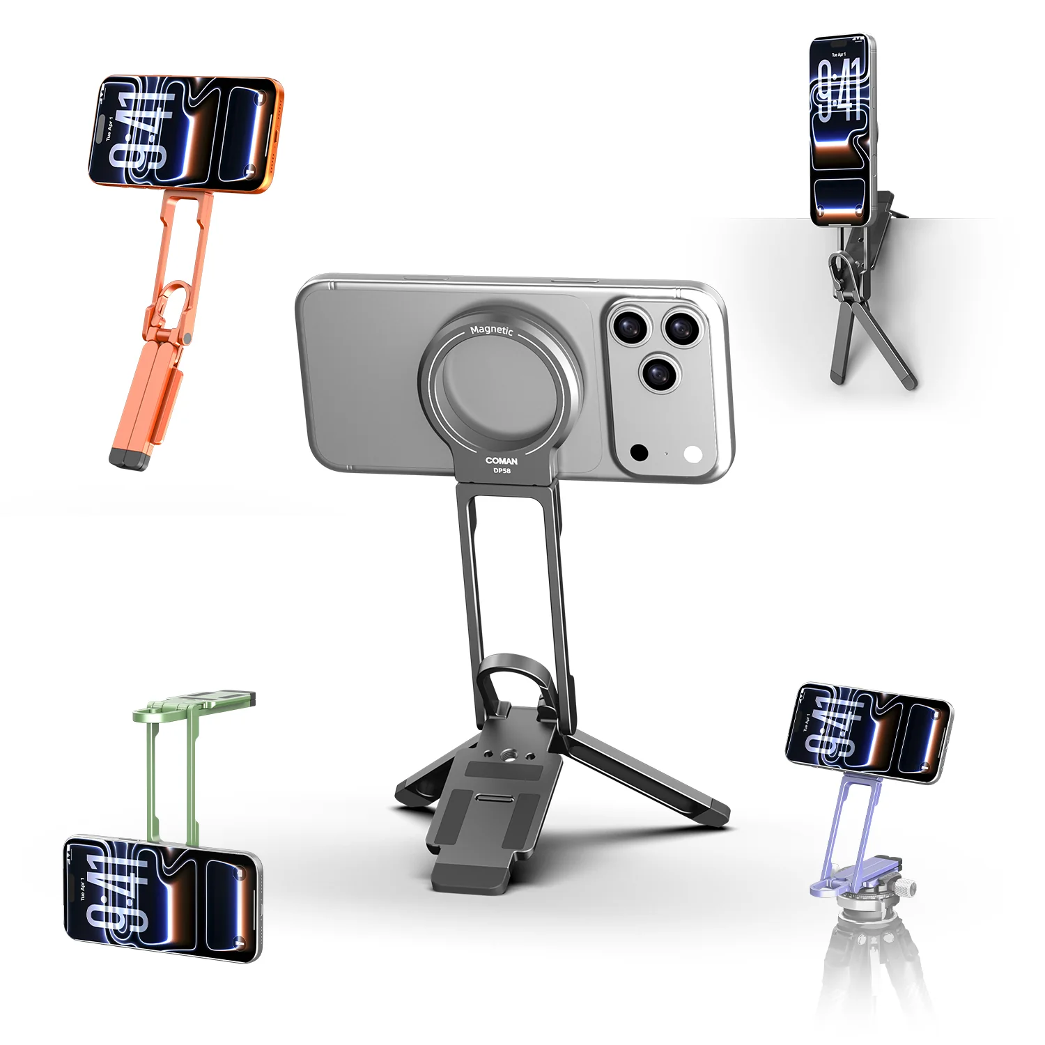 COMAN DP58 Magnetic Phone Tripod Multi Angle Arca Swiss Quick Install - Image 5