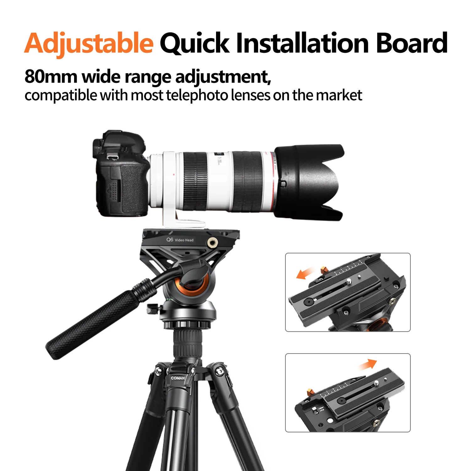 COMAN KX3939Plus Camera Tripod for DSLR, DJI RS2/RS3/RS4, Manfrotto - Image 8