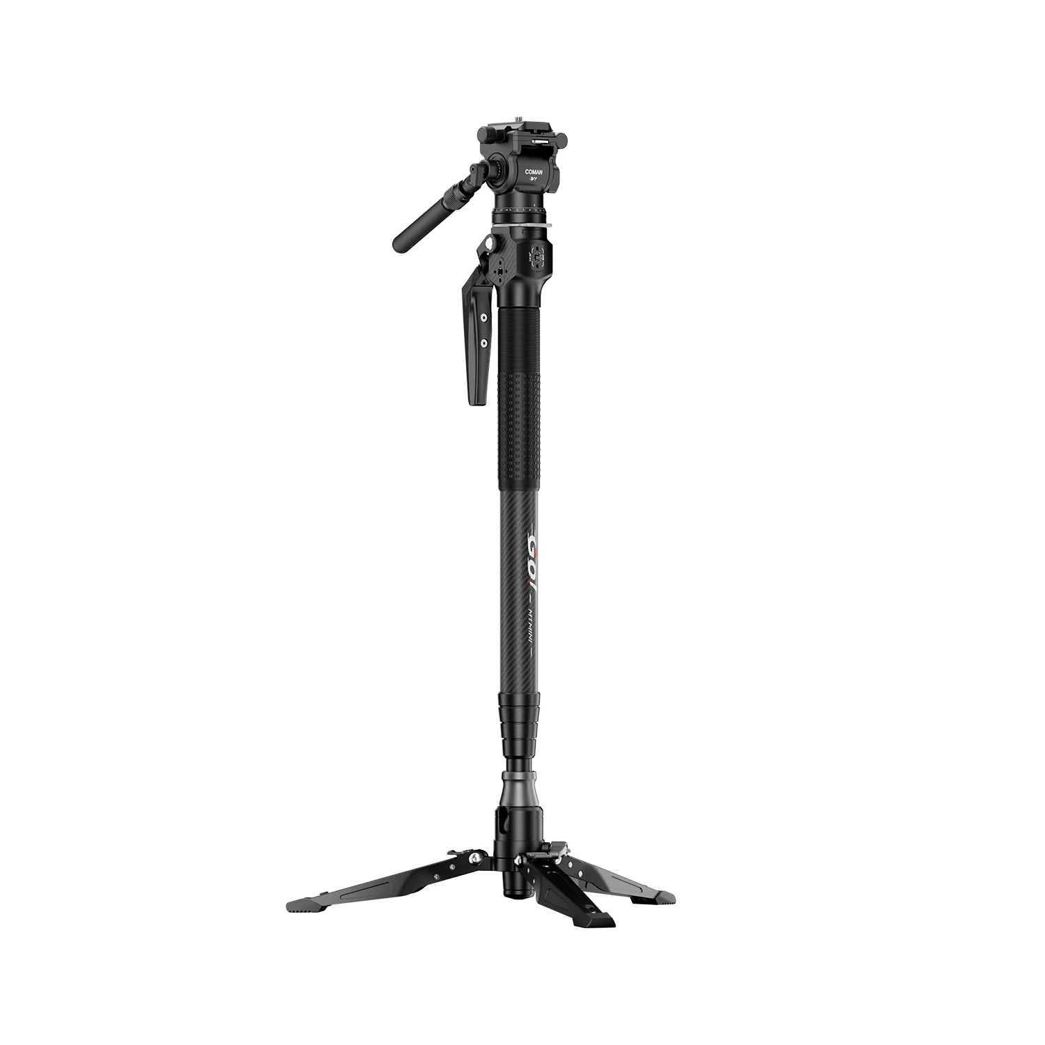 COMAN M1MINI Carbon Fiber 4-Section One-Click Lift Monopod 62.8in Quick Adjustment - Image 3