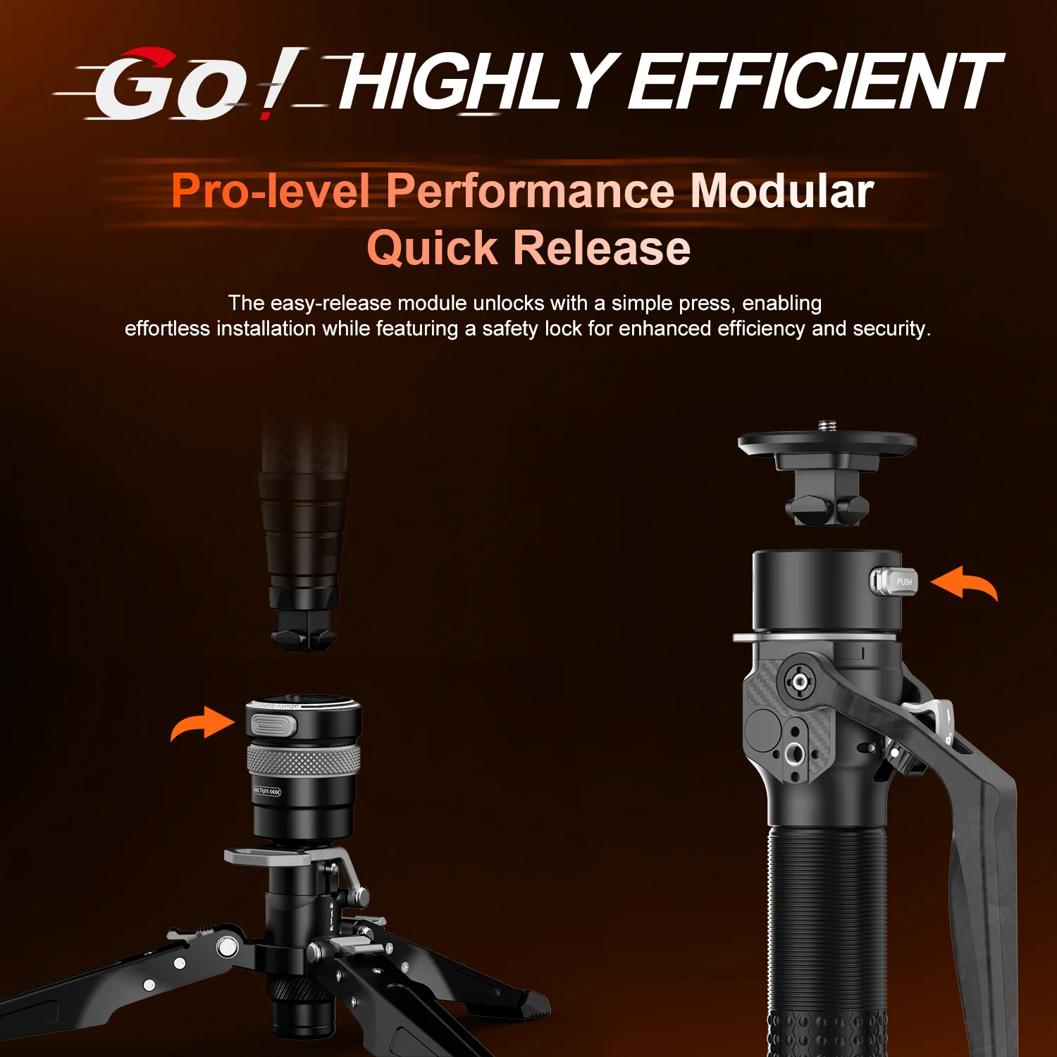 COMAN M1 Pro V5 Carbon Fiber Monopod One Click Quick Release 69in for Photo Video and Sports Events - Image 20