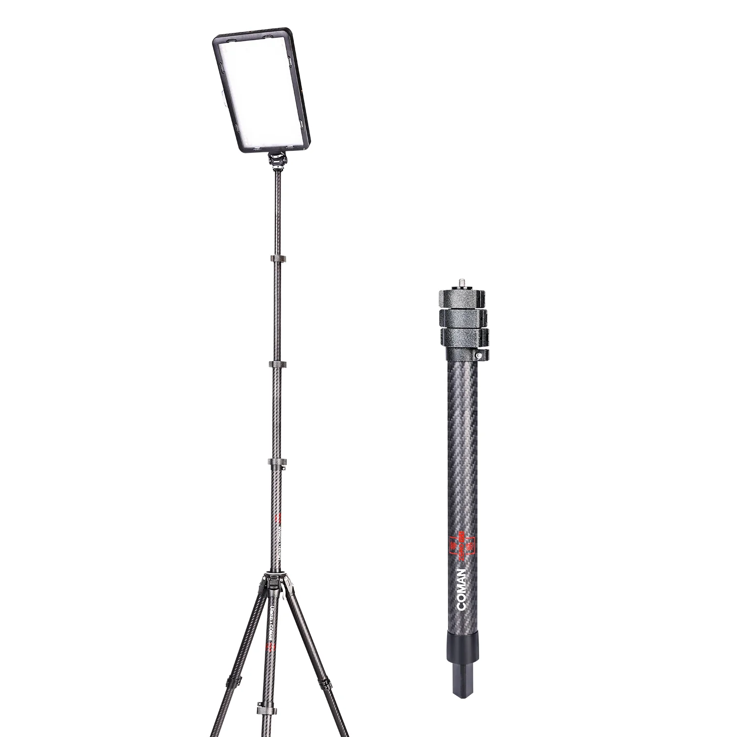 Coman VC4 Extension Pole For Lights For Zero F38 Tripod 1/4" Mount - Image 2