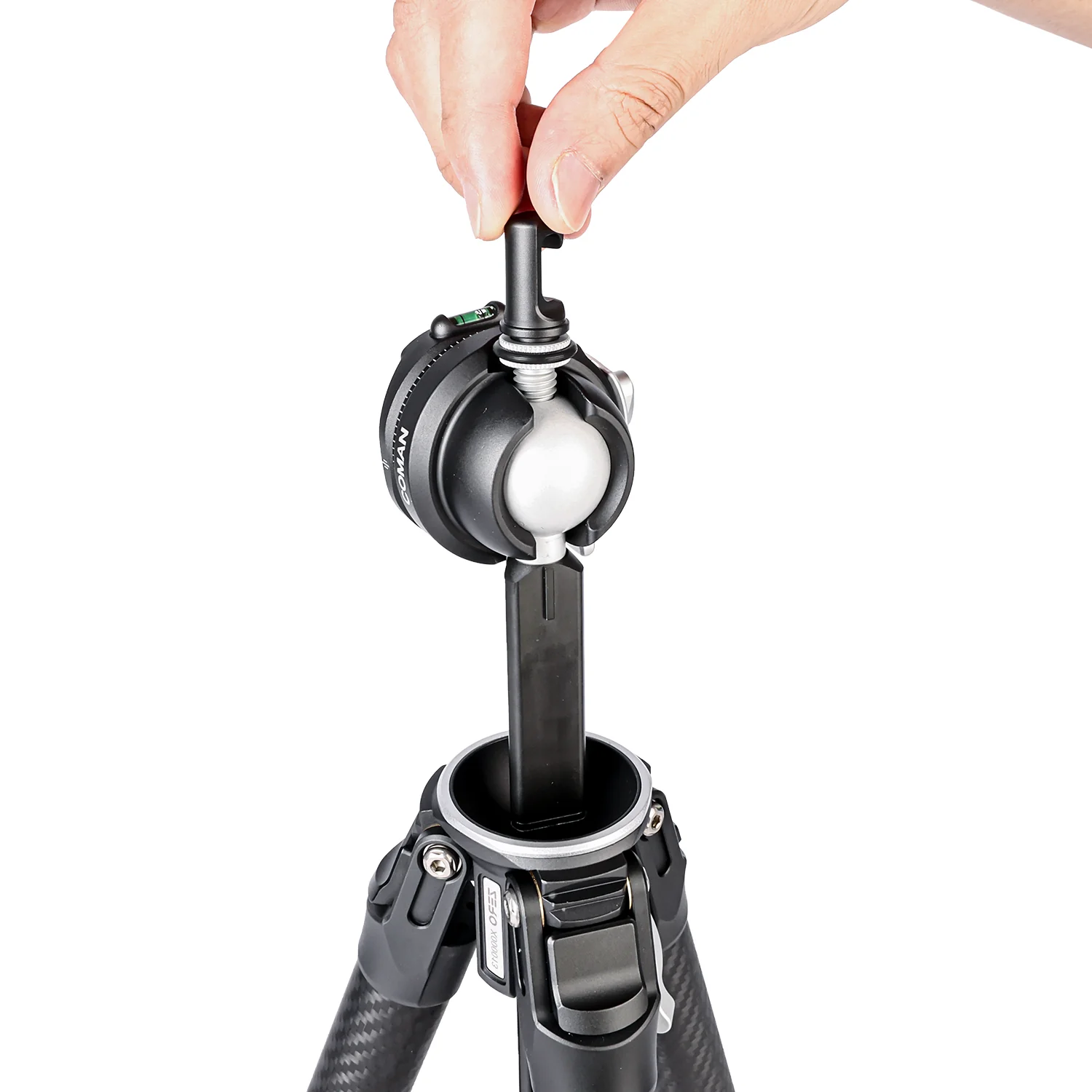 COMAN Zero F38 Carbon Fiber Quick Release Travel Tripod with Ball Head - Image 11
