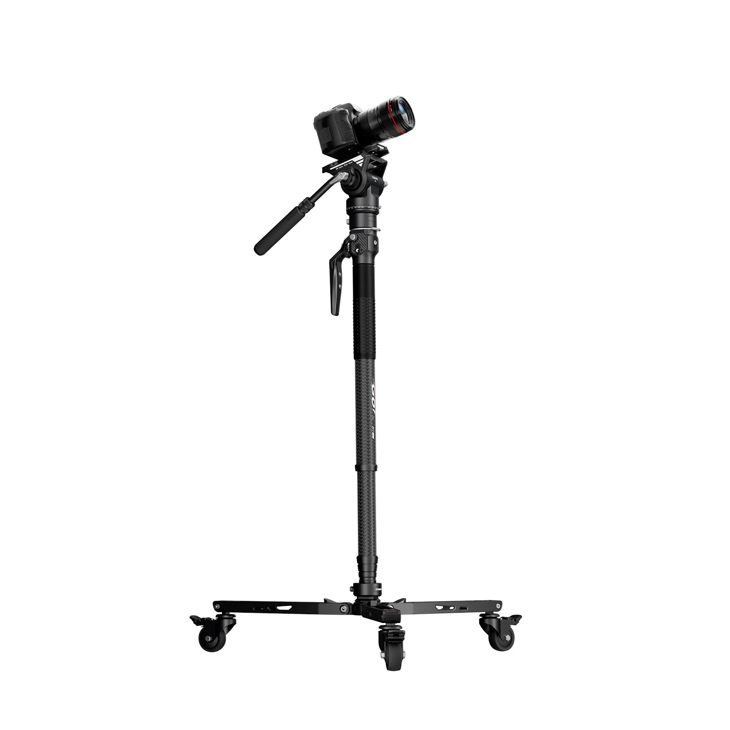 COMAN DF3 Aluminum Alloy Monopod Dolly 30kg / 66.1 lbs Load 360° Silent Wheels Quick Lock Compatible - Image 3