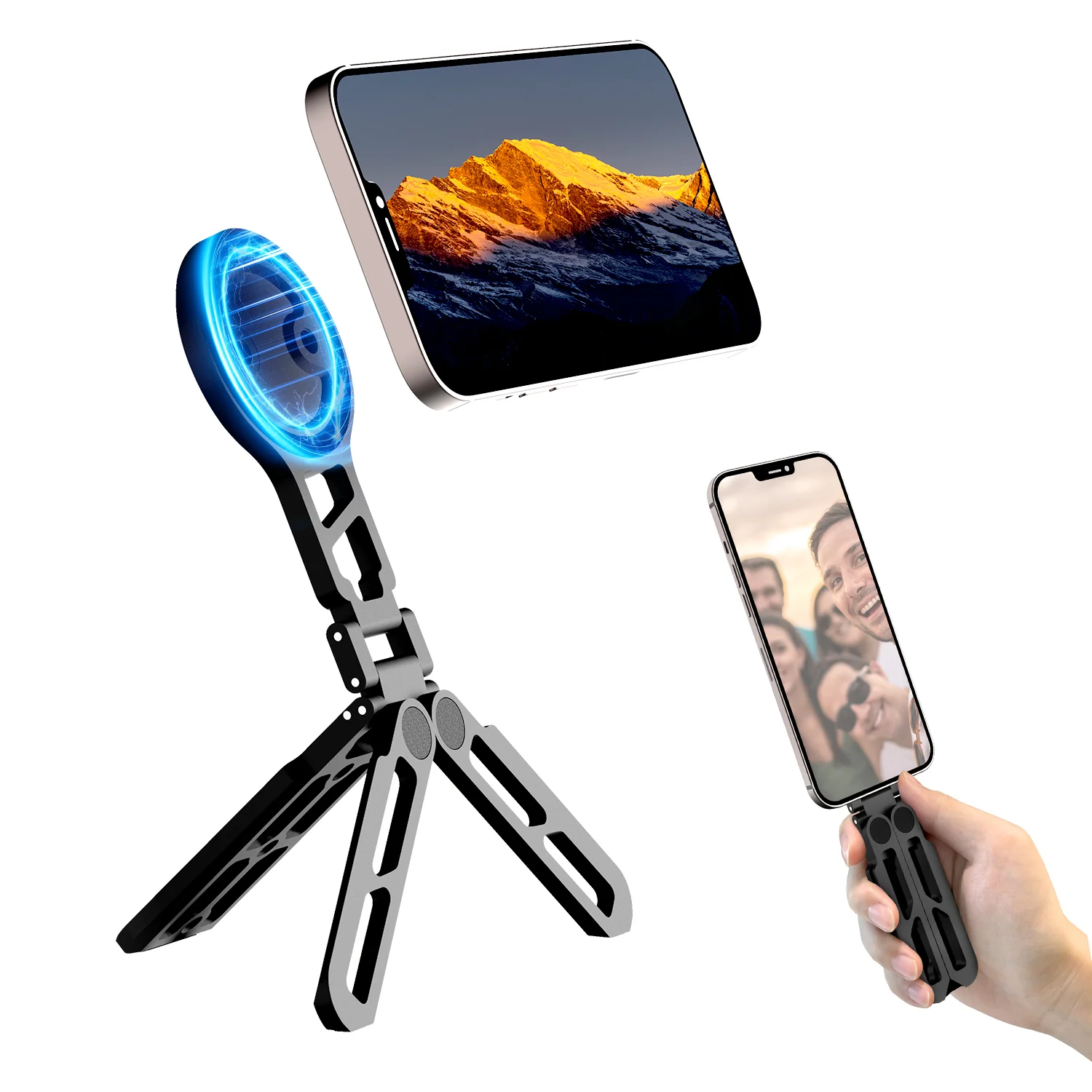 COMAN DP55 Pocket Magnetic Phone Tripod, Portable Foldable - Image 3