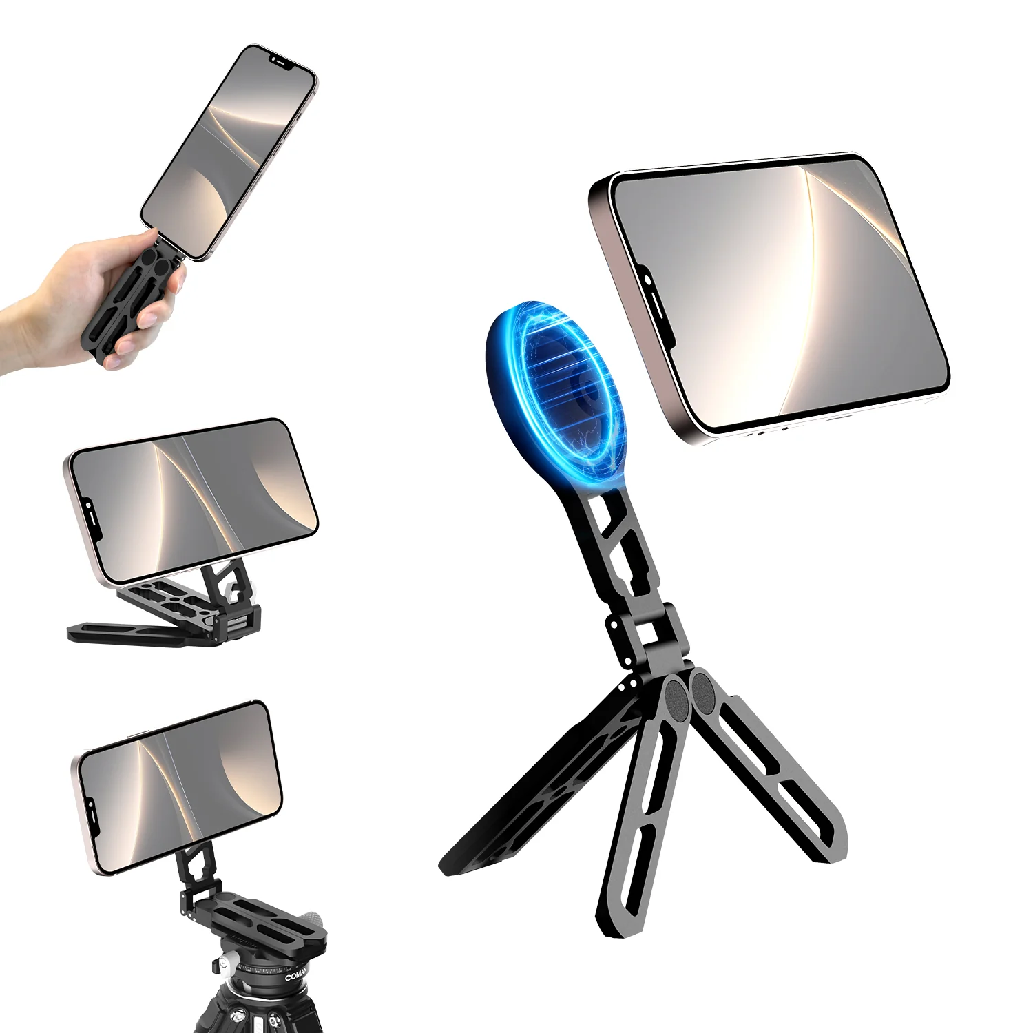 COMAN DP55 Pocket Magnetic Phone Tripod, Portable Foldable - Image 4