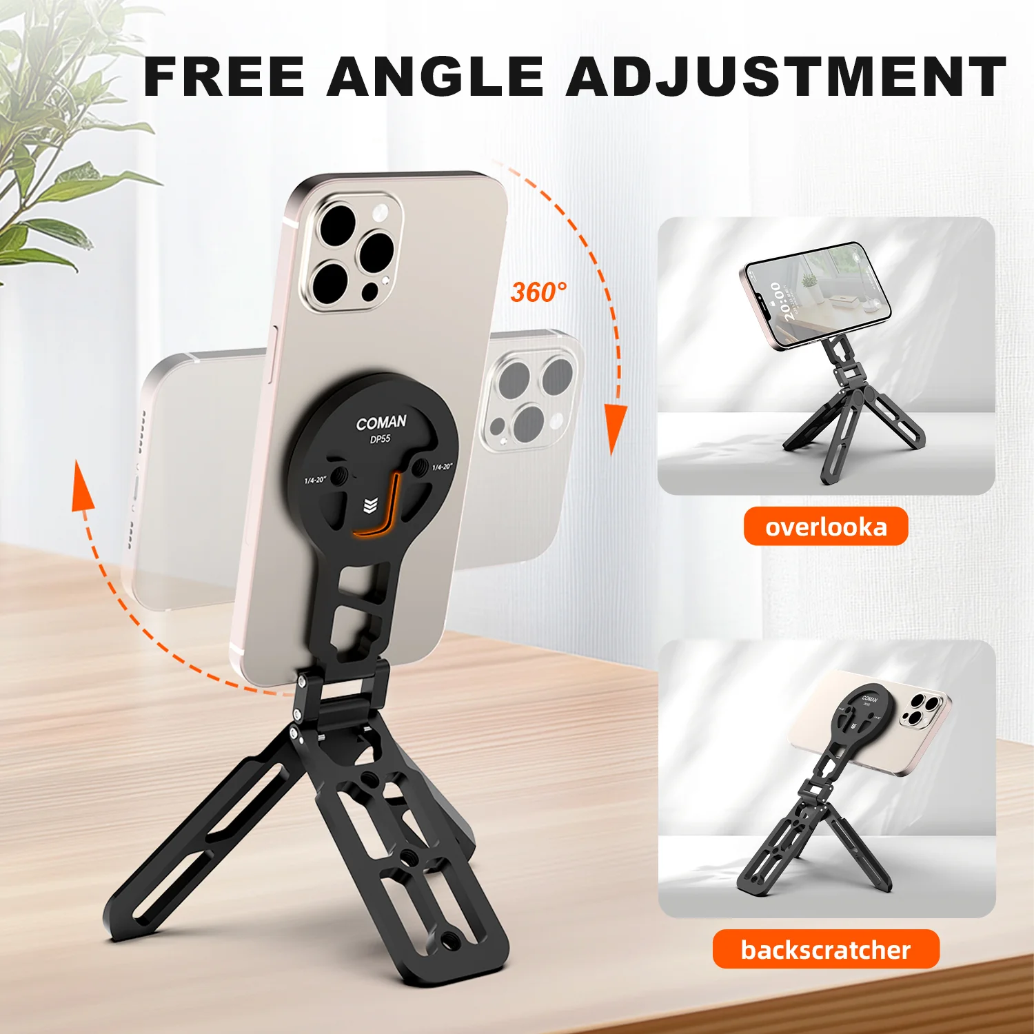 COMAN DP55 Pocket Magnetic Phone Tripod, Portable Foldable - Image 9
